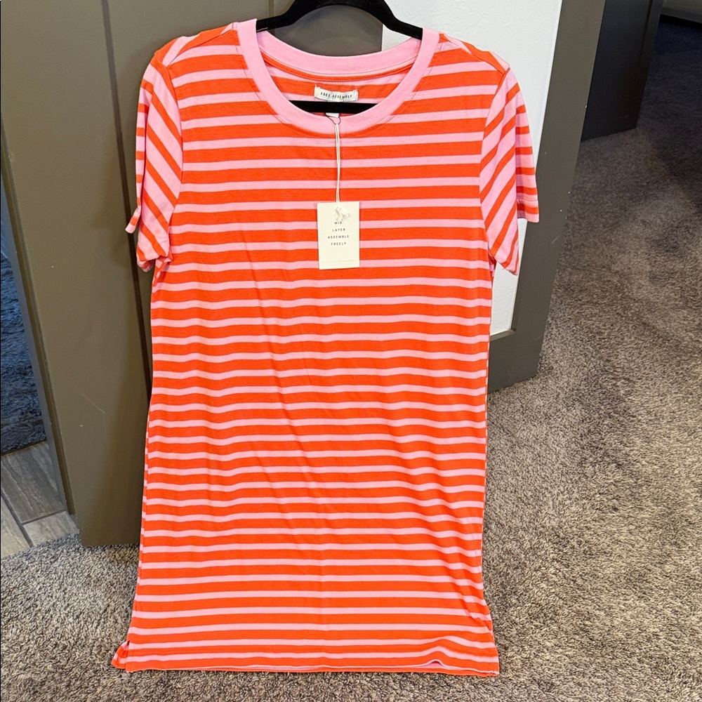 Striped Orange and Pink Dress - Final Drop